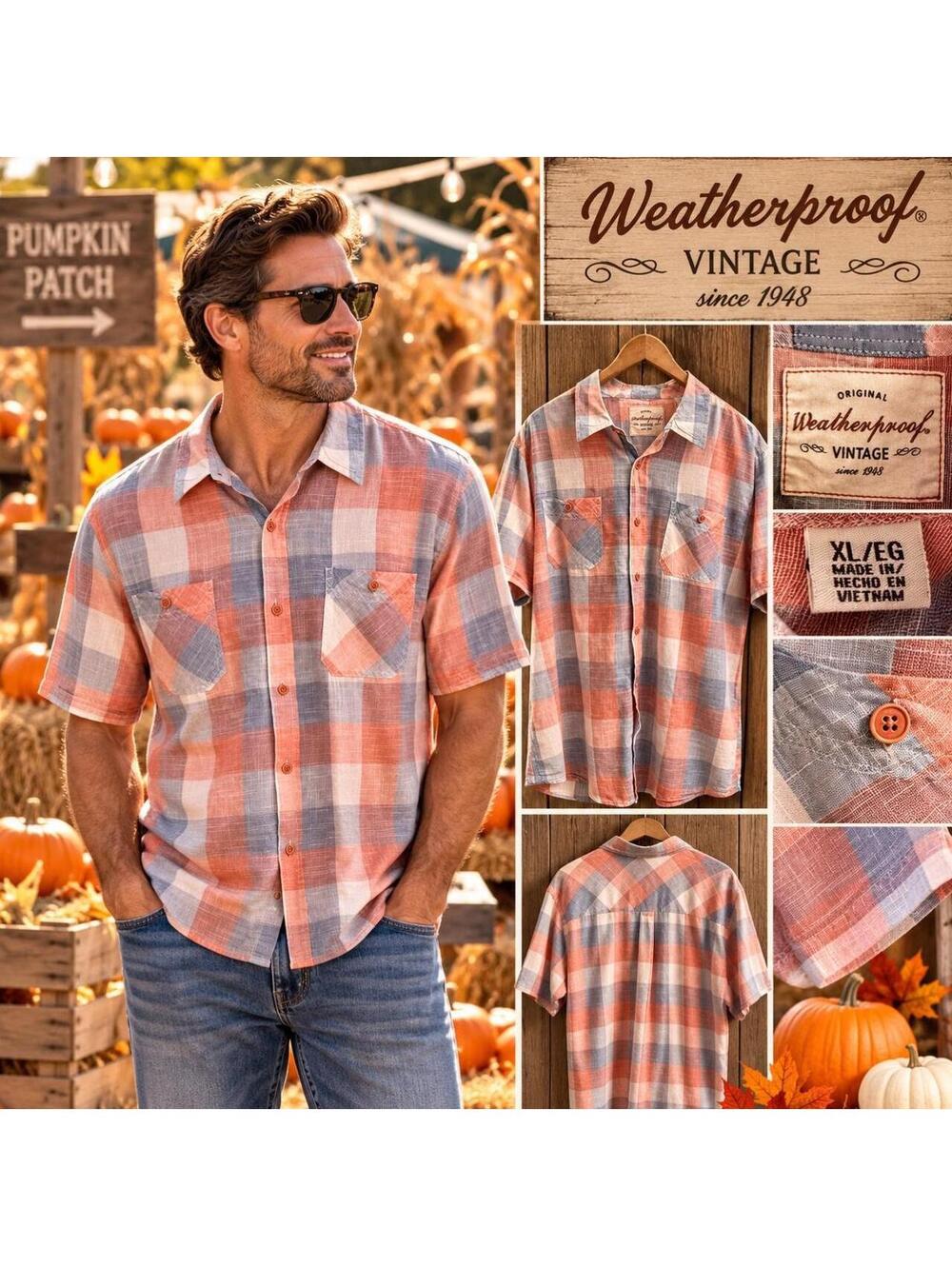 Fall Ready | Weatherproof Vintage XL Plaid Shirt 🍂